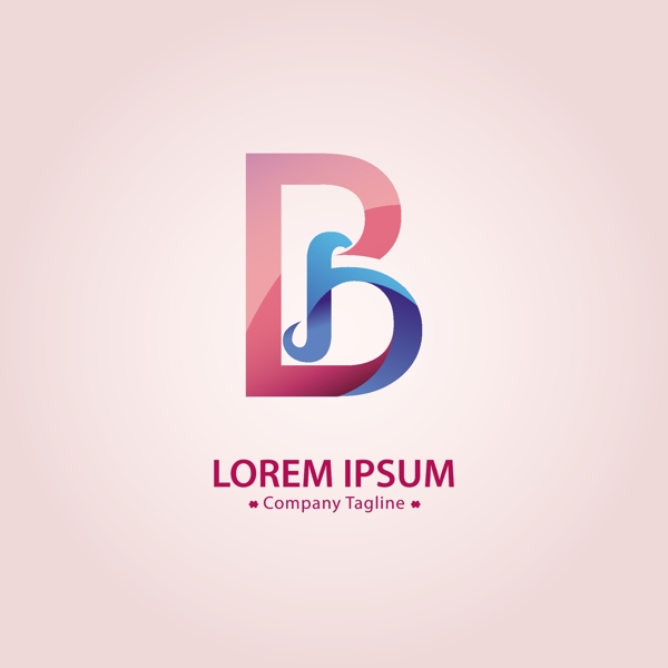 B字母造型时尚类目logo