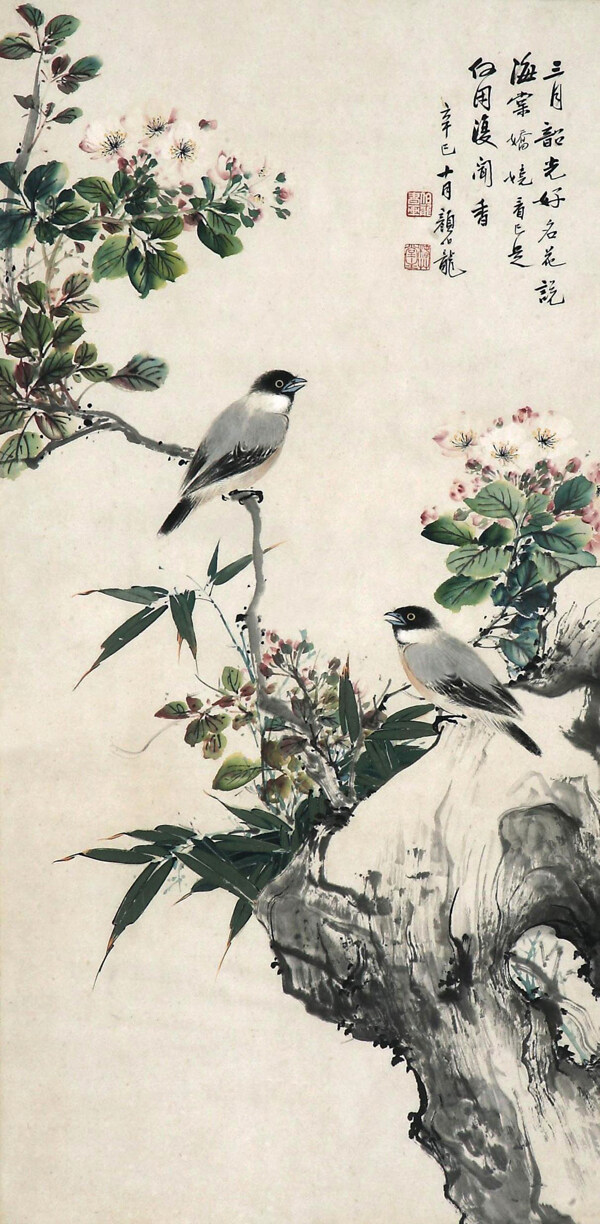 花鳥國畫圖片