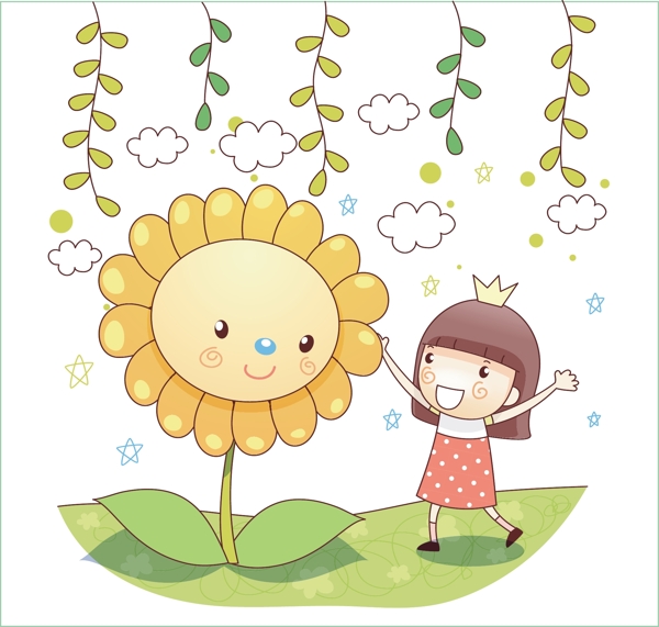 卡通兒童插畫矢量EPS604