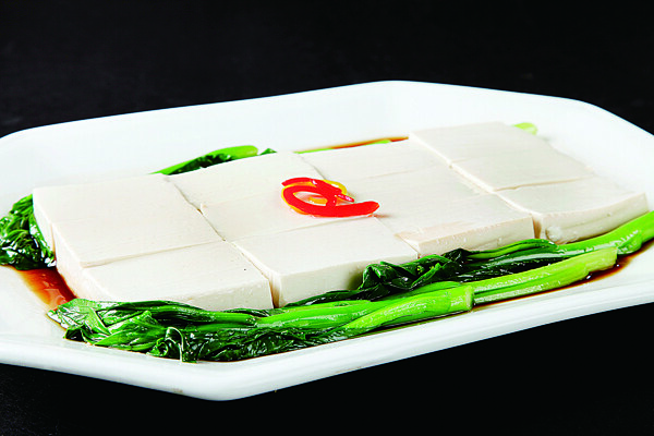 清蒸水豆腐菜心图片