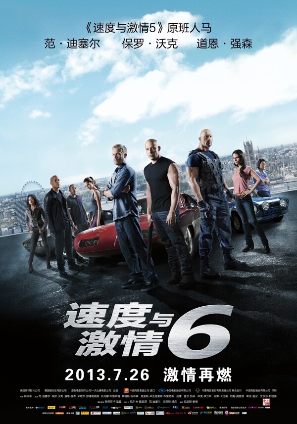 速度與6海報