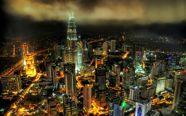 吉隆坡夜景俯瞰图片