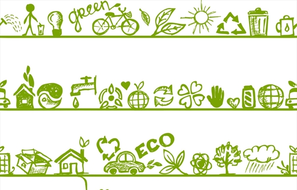 手绘生态环保元素绿色环保图片