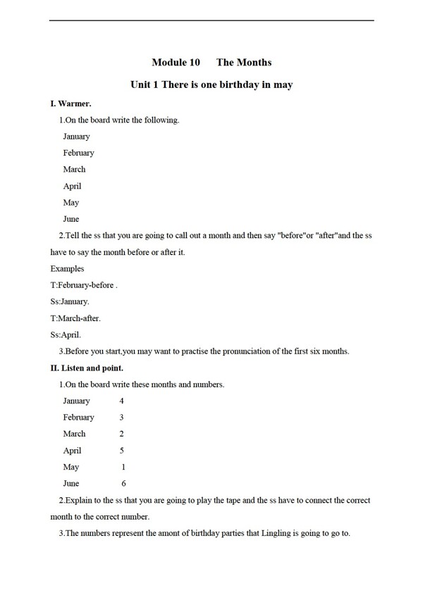 四年級上英語上冊教案module10unit1