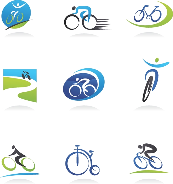 骑自行车运动标识图片