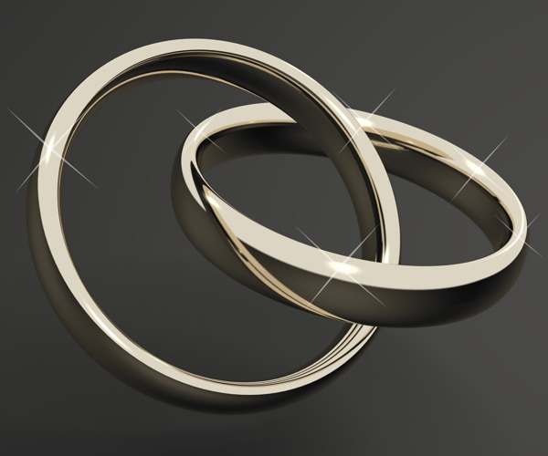 银或白金戒指代表爱情和浪漫