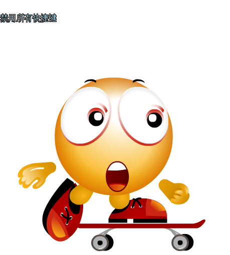 卡通人滑板