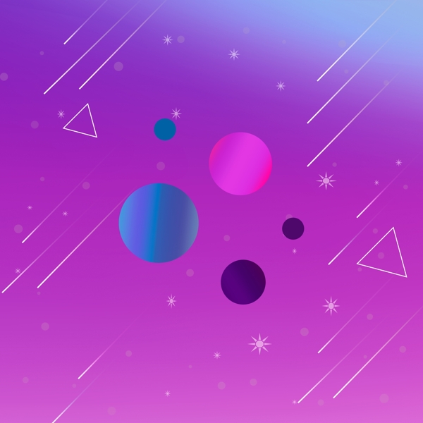 矢量扁平化星空宇宙柔色背景素材