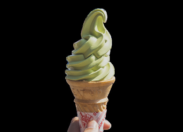 小清新绿色抹茶冰淇淋元素