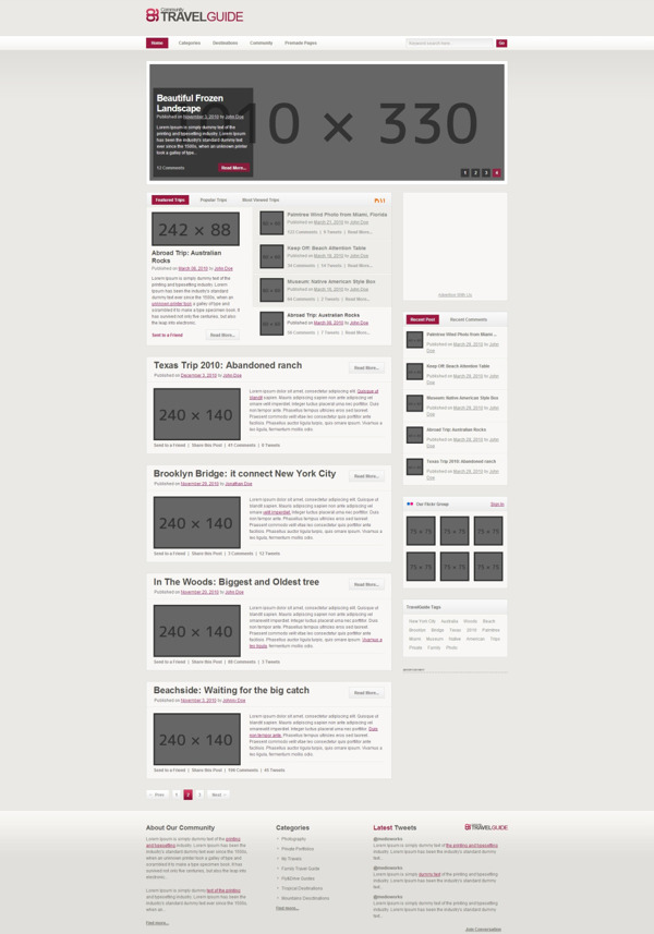科技新闻博客html模板
