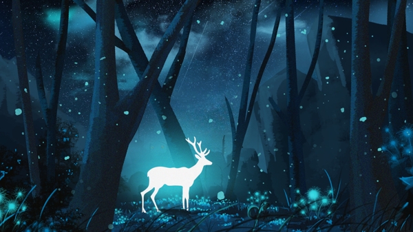 林深见鹿深夜明光