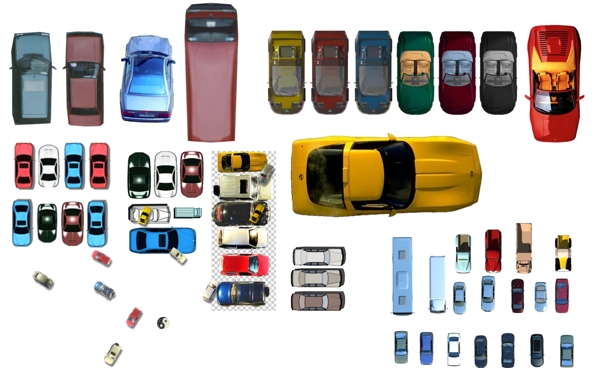 汽車彩色平面圖圖片