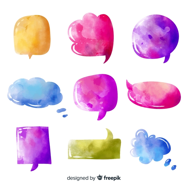 水粉彩绘语言气泡设计