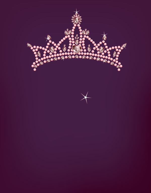 矢量梦幻紫色质感皇冠背景素材