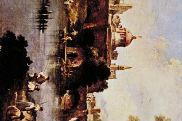 城堡油画图片