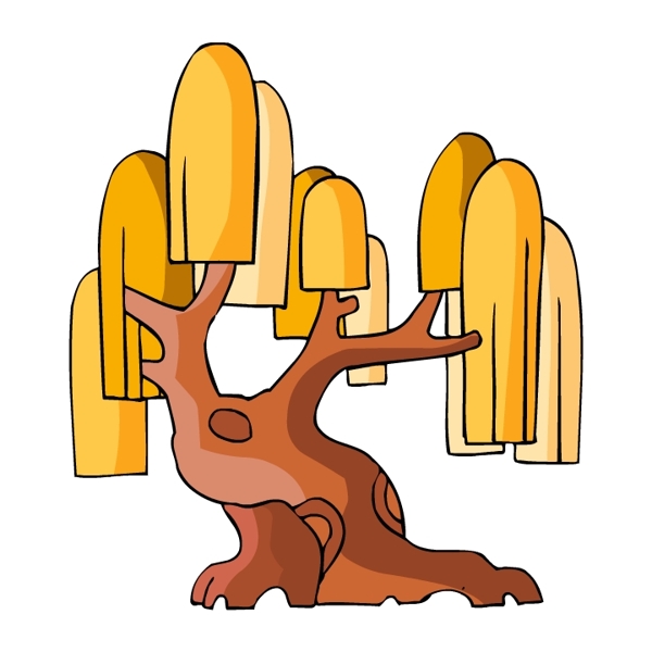 樹木古典插畫