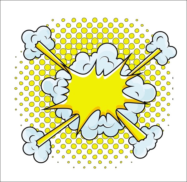 連環(huán)爆炸矢量插畫
