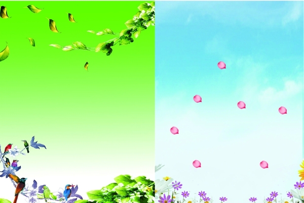 花鳥(niǎo)背景海報(bào)