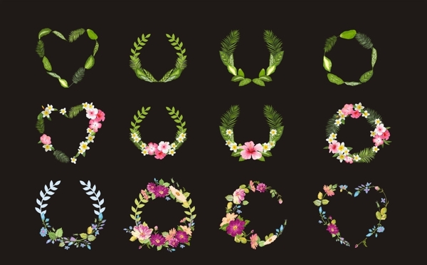 花朵花環(huán)邊框