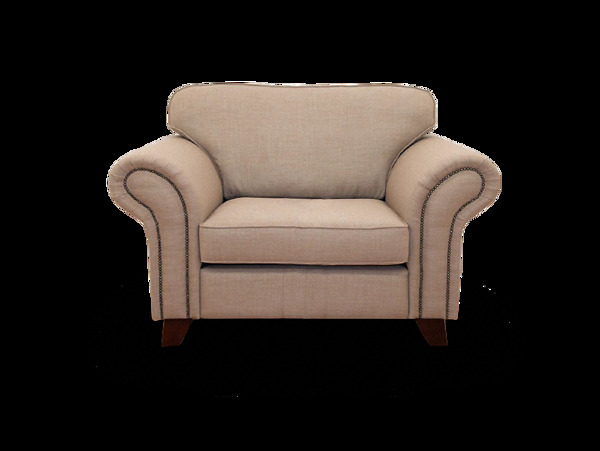 浅褐色扶手沙发椅免抠png透明图层素材