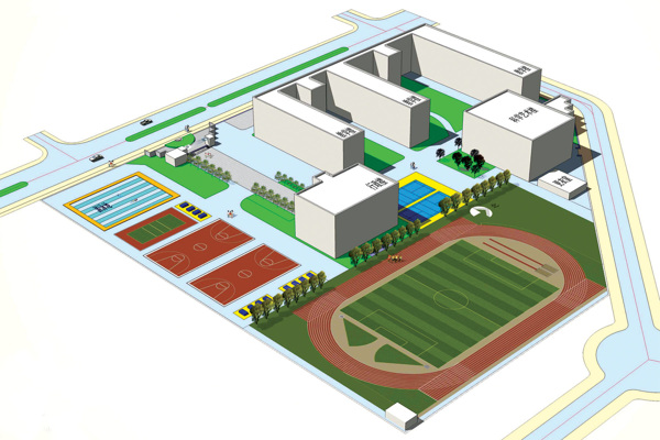 学校鸟瞰图图片