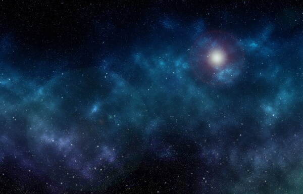 夢幻藍色創(chuàng)意唯美星空背景