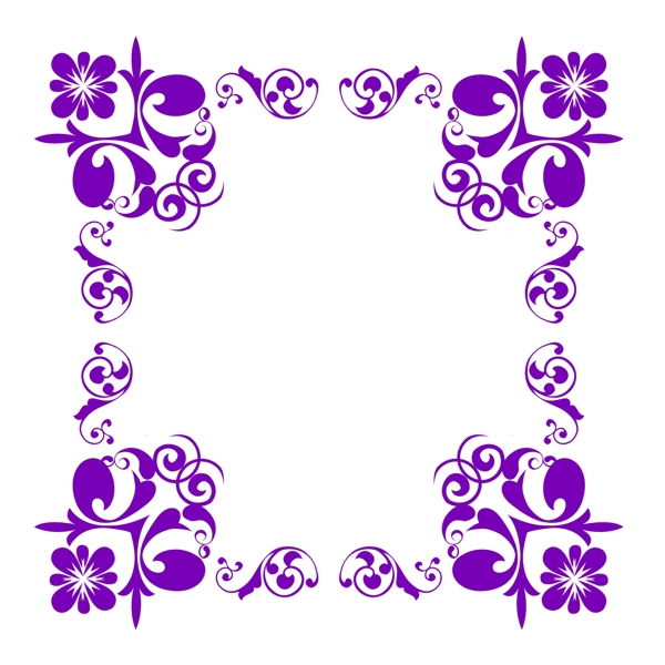 紫色花朵花藤插图
