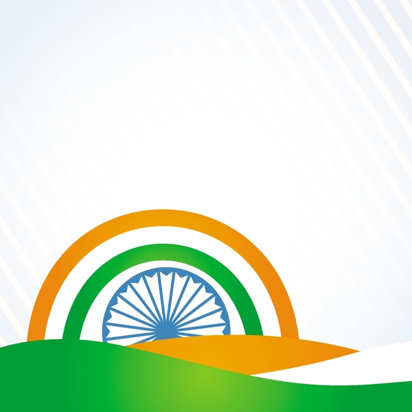 印度国旗色背景