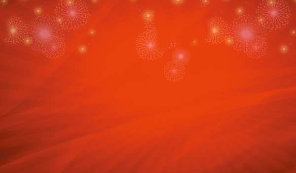紅色喜慶扁平新年背景