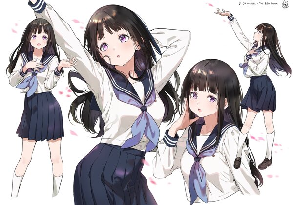 彩色人物動漫插畫背景