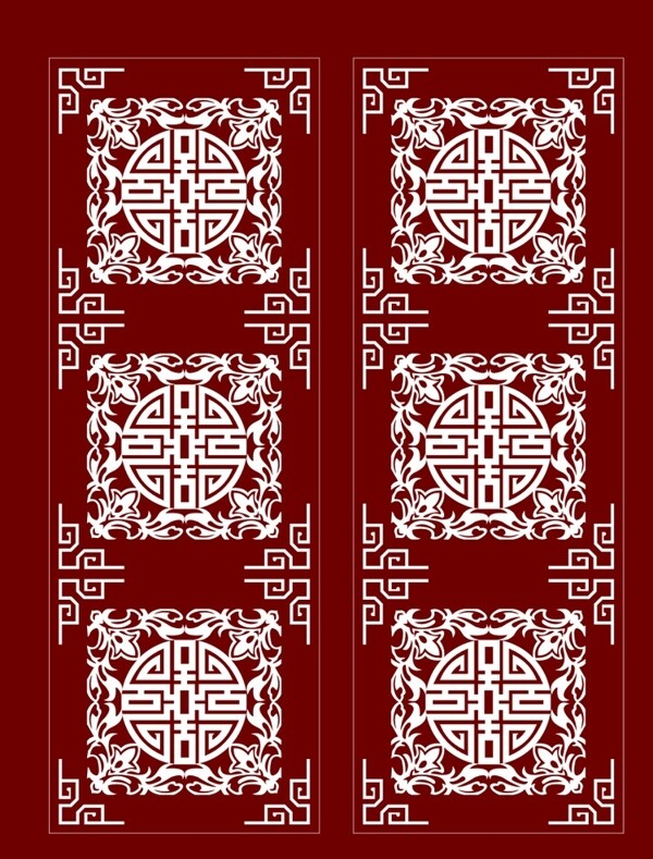 中式花纹边框图案
