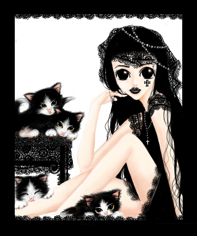 位圖動物貓人物人物少女免費素材