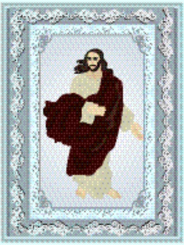 与耶稣的装饰框