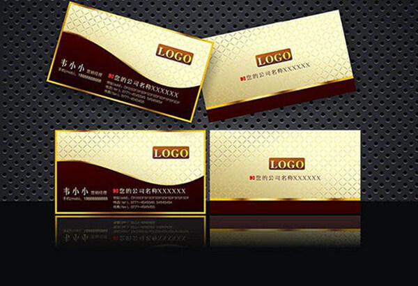 金屬質(zhì)感企業(yè)名片矢量圖片AI