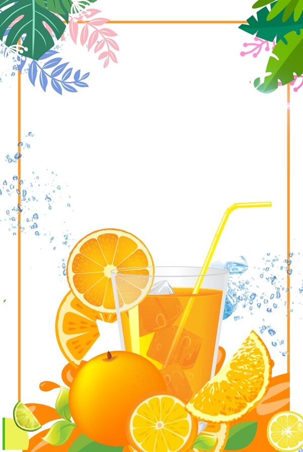 夏日柠檬柚子茶背景