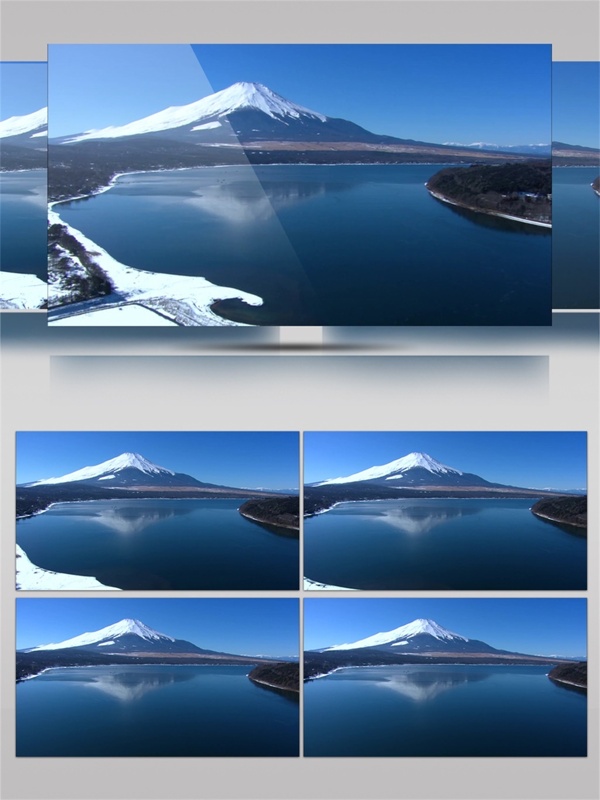 大自然雪山湖泊视频素材
