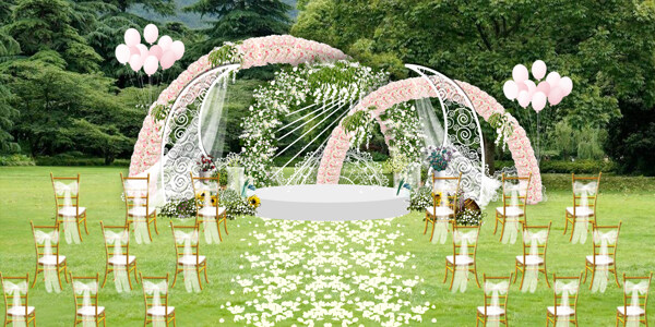 草坪婚礼背景图