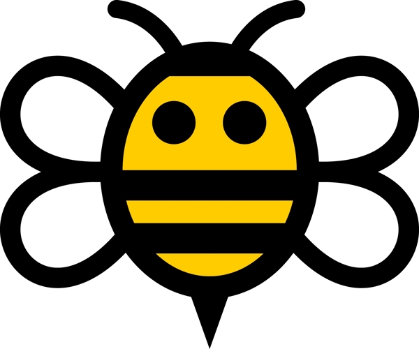 春天昆虫蜜蜂矢量图形