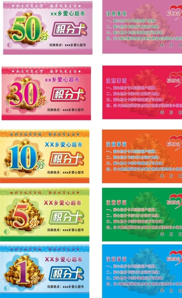 愛心超市代金券