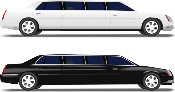矢量汽車加長小轎車