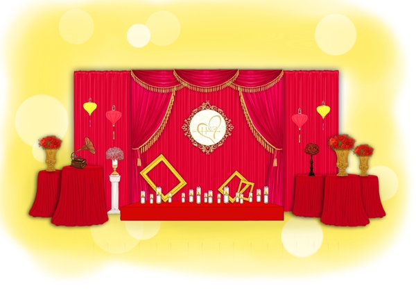 婚禮數(shù)碼手繪效果圖展示區(qū)