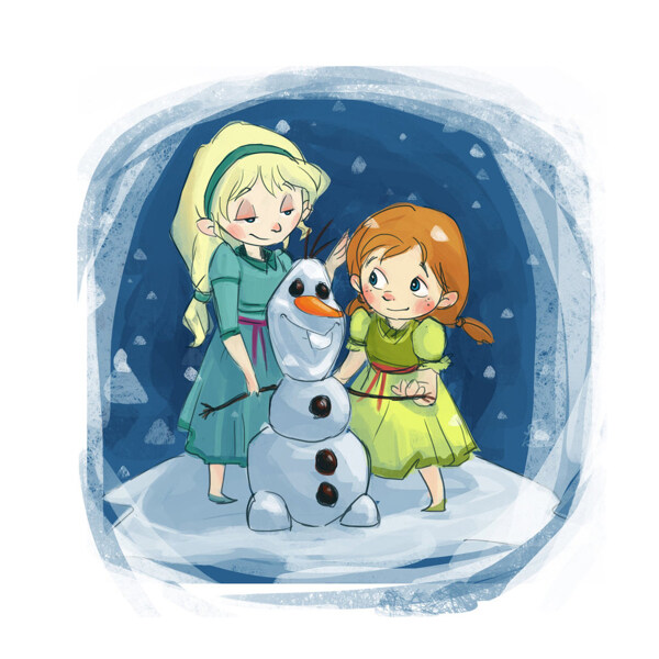 位圖插畫熱門動(dòng)畫冰雪奇緣免費(fèi)素材