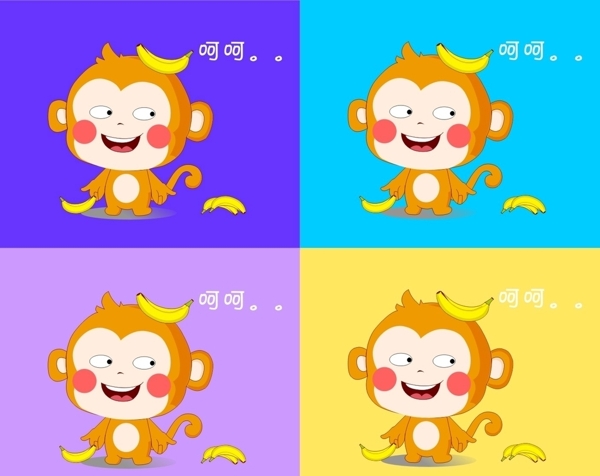 卡通猴子表情可爱