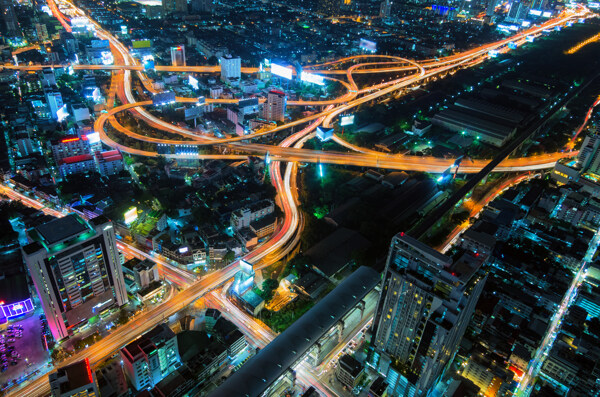 鳥(niǎo)瞰城市夜景