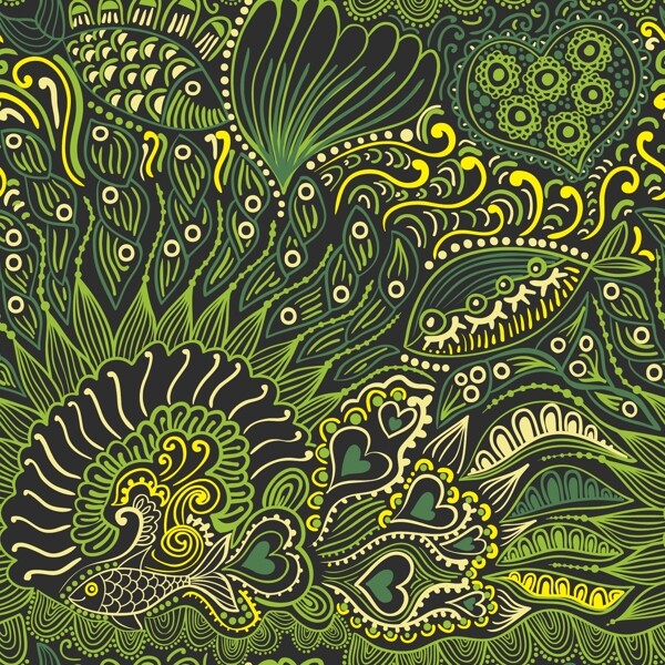 無縫花紋圖片