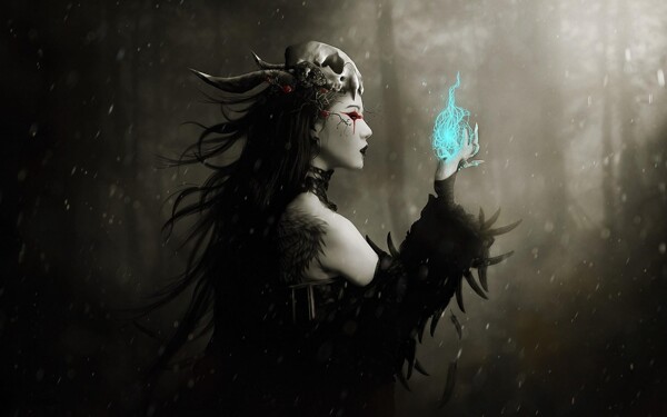 魔女恐怖魔幻鬼节图片