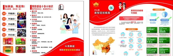 新型冠狀病毒肺炎三折頁