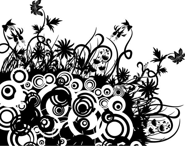 歐美花紋矢量EPS9346