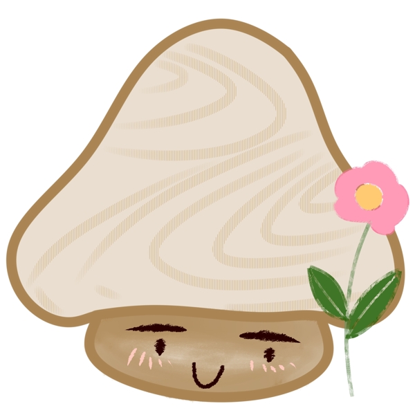 可爱的蘑菇边框插画