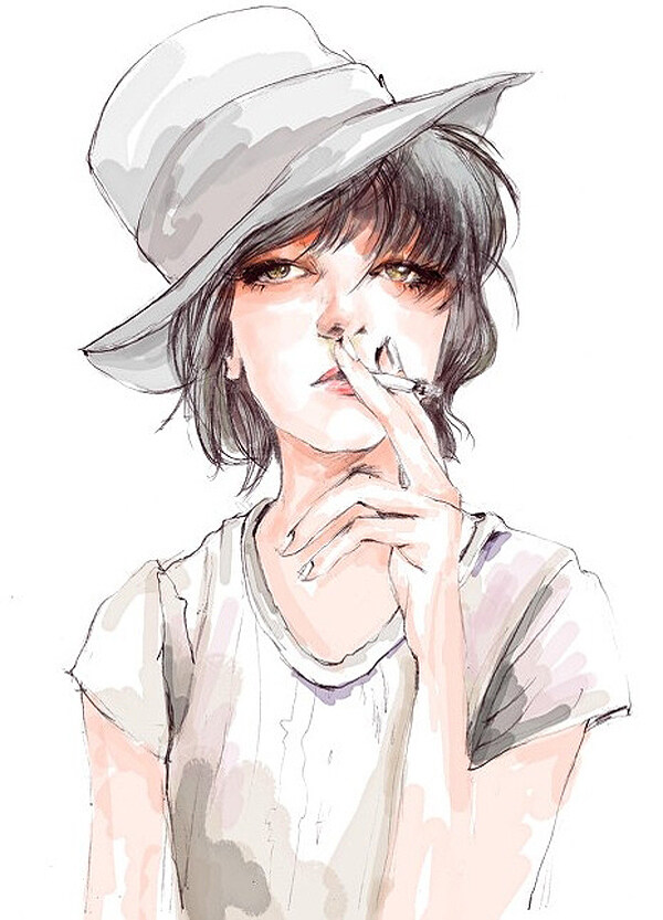 位圖插畫時尚插畫人物插畫藝術(shù)效果免費素材